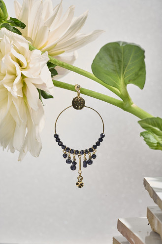 Boucle d'oreilles Beth bleu...