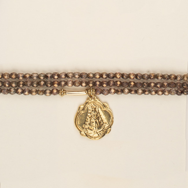 Bracelet élastique Hima marron