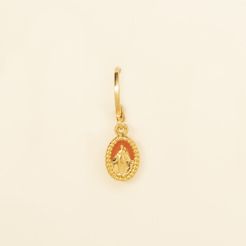 Boucles d'oreilles Hula orange