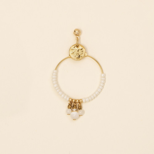 Boucles d'oreilles Evah blanc