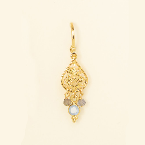 Boucles d'oreilles Azia bleu