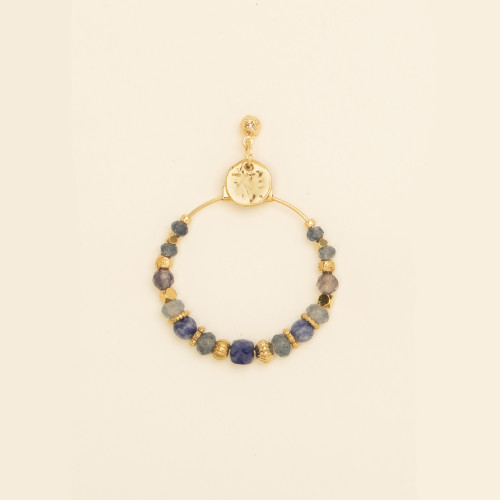 Boucles d'oreilles Bora bleu