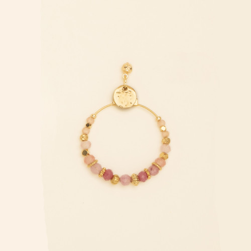 Boucles d'oreilles Bora rose