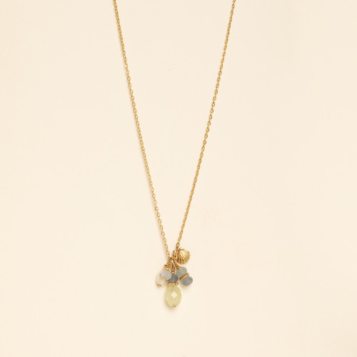 Collier Bell préhnite vert