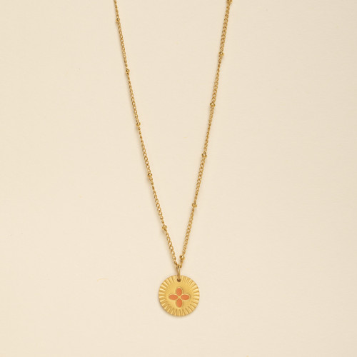 Collier Maya corail