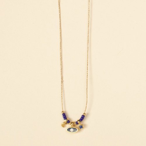 Collier Mell bleu foncé