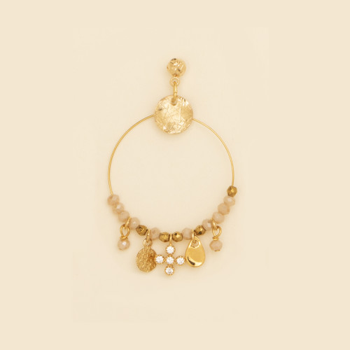 Boucles d'oreilles Lisa beige