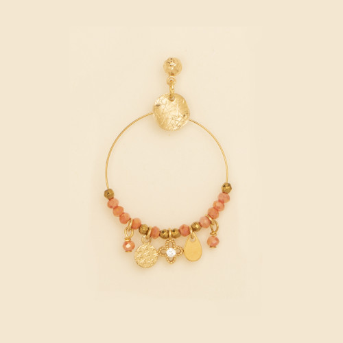 Boucles d'oreilles Lisa corail