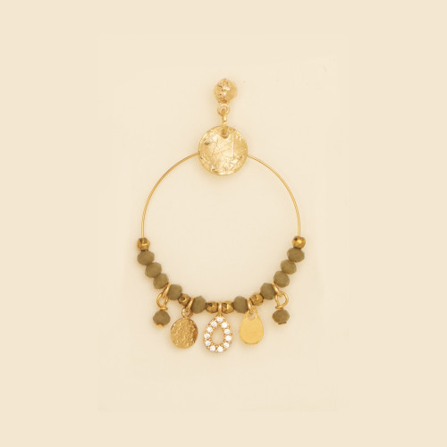 Boucles d'oreilles Lisa kaki