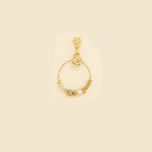 Boucles d'oreilles Mila kaki