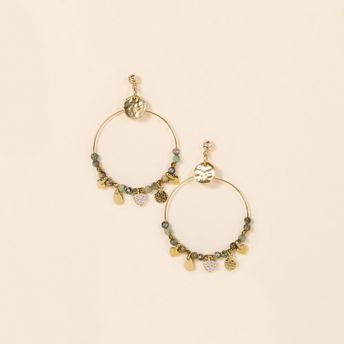 Boucles d'oreilles Arlo bleu