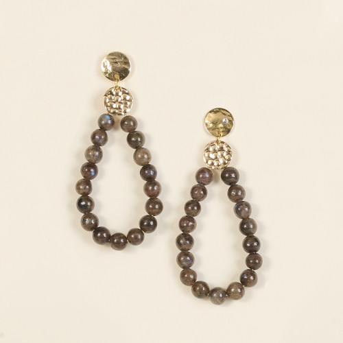 Boucles d'oreilles Axel marron