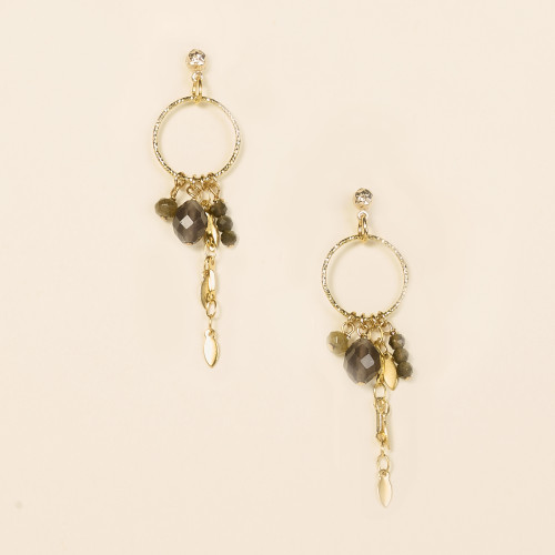 Boucles d'oreilles Baia gris