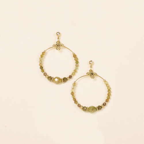 Boucles d'oreilles Bell vert