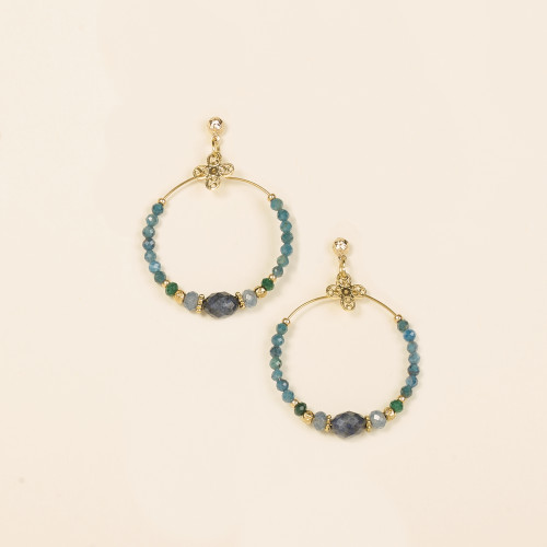 Boucles d'oreilles Bell bleu