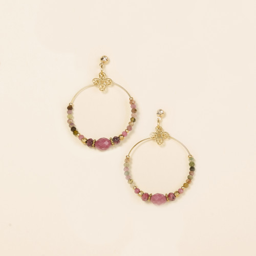 Boucles d'oreilles Bell rose