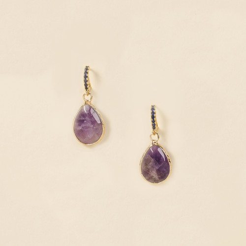 Boucles d'oreilles Beni violet