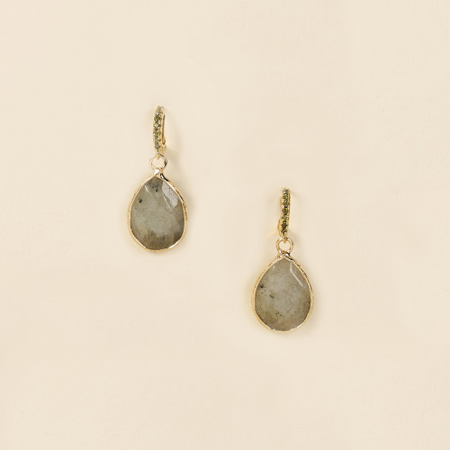 Boucles d'oreilles Beni gris