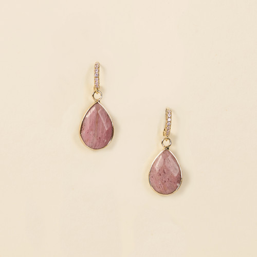 Boucles d'oreilles Beni rose