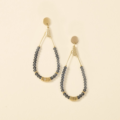 Boucles d'oreilles Bory bleu