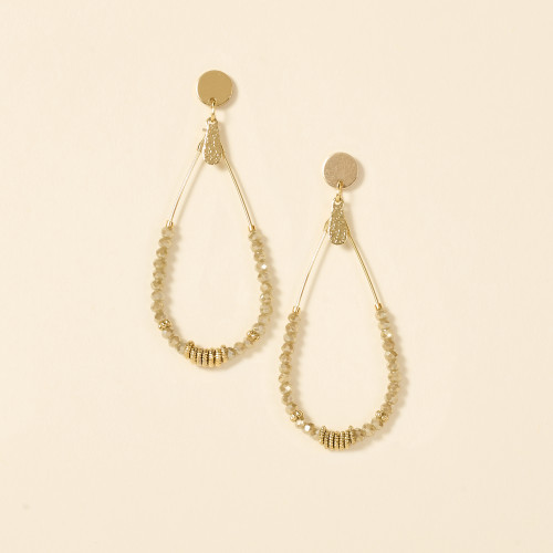 Boucles d'oreilles Bory beige