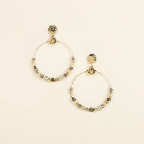 Boucles d'oreilles Boye grise