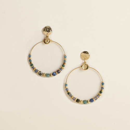Boucles d'oreilles Boye bleu