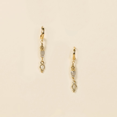 Boucles d'oreilles Cati gris