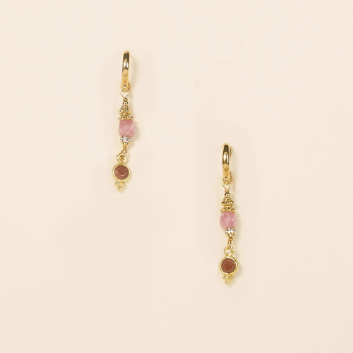 Boucles d'oreilles Cati rose