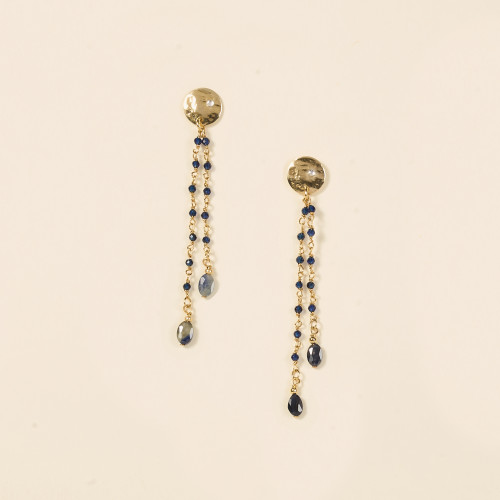 Boucles d'oreilles Cruz marine