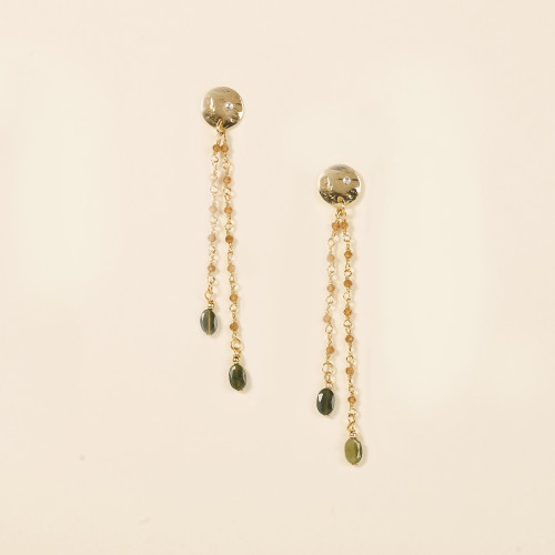 Boucles d'oreilles Cruz camel