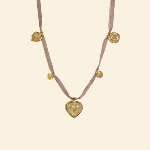 Collier Afan taupe