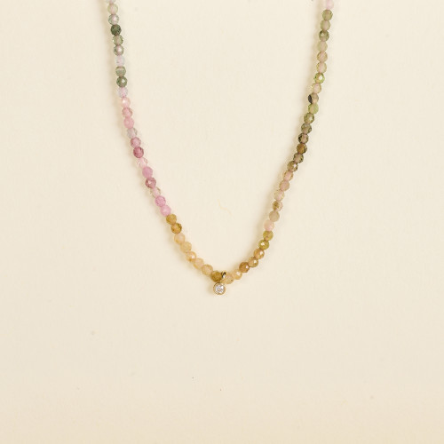 Collier Bina multi tourmaline