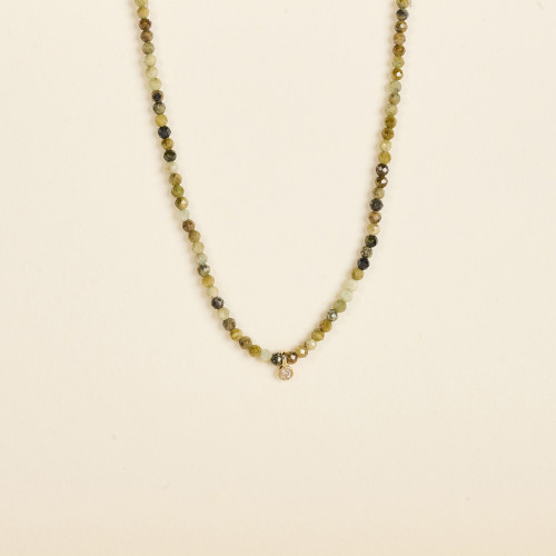 Collier Bina vert grenat vert