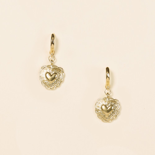 Boucles d'oreilles Izak coeur