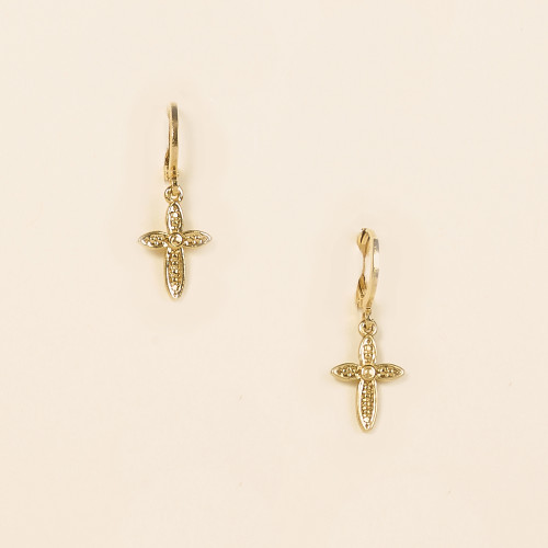 Boucles d'oreilles Izak croix