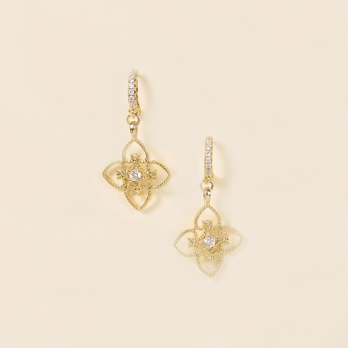 Boucles d'oreilles Izak trèfle