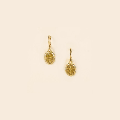 Boucles d'oreilles Léon kaki