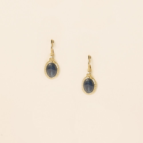 Boucles d'oreilles Léon marine