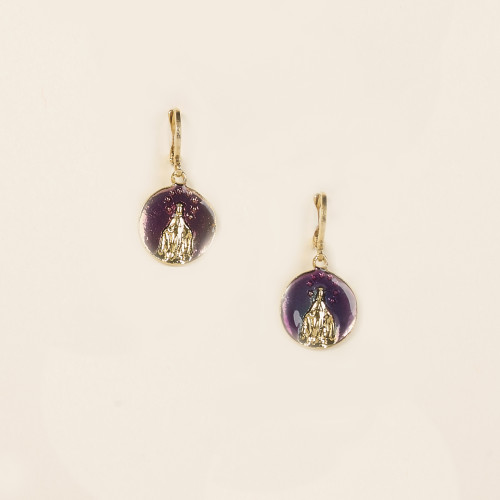 Boucles d'oreilles Liam violet