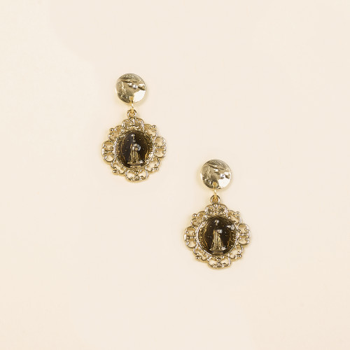 Boucles d'oreilles Lior noir