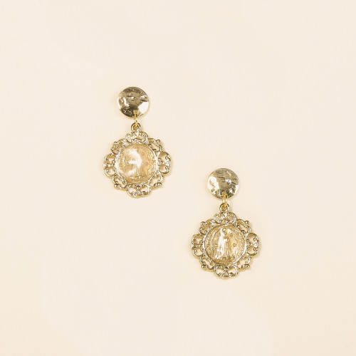 Boucles d'oreilles Lior beige