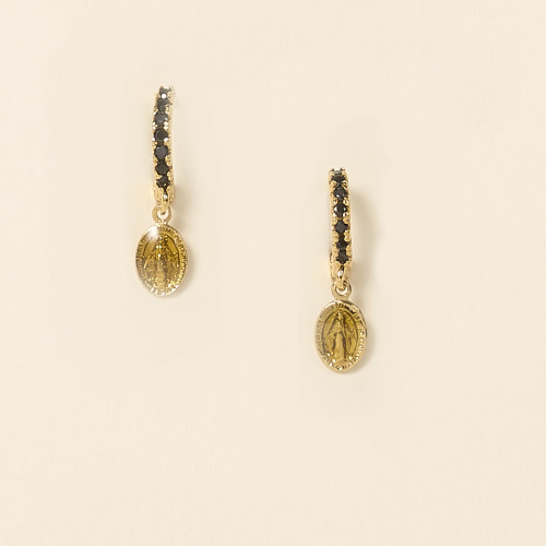 Boucles d'oreilles Lyra kaki