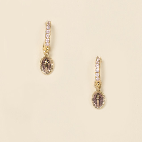 Boucles d'oreilles Lyra violet