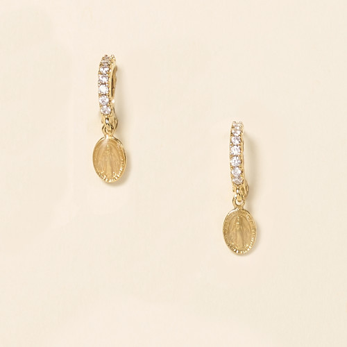 Boucles d'oreilles Lyra beige
