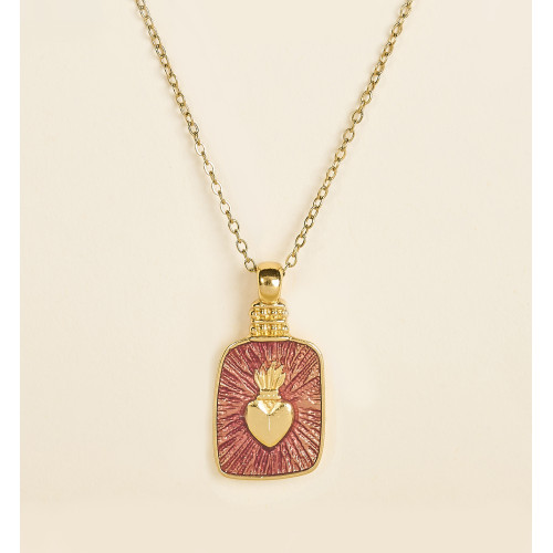 Collier Inez rose foncé