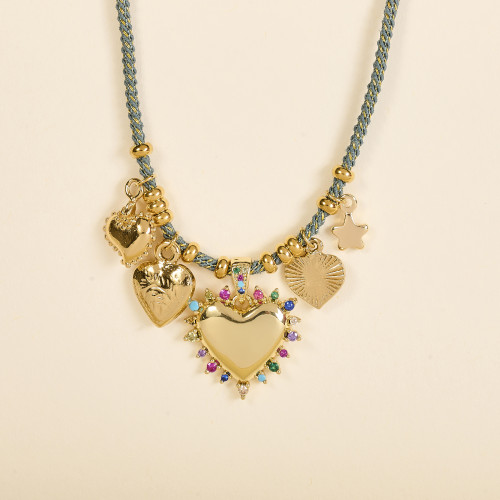 Collier Lino bleu clair
