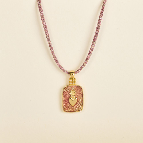 Collier Liva rose foncé