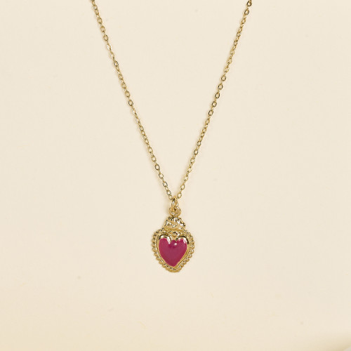 Collier Lumi bordeaux