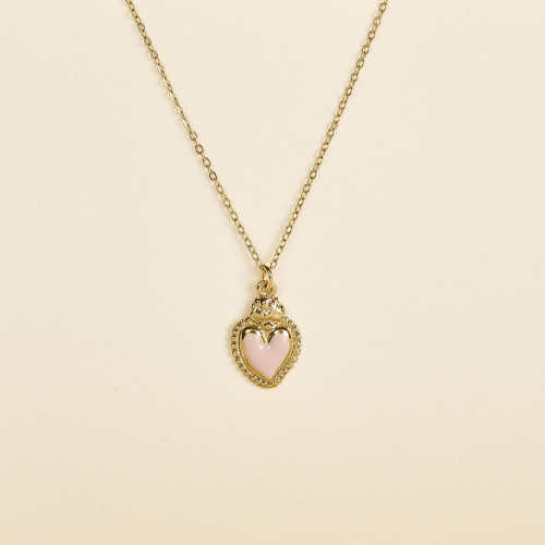 Collier Lumi rose clair